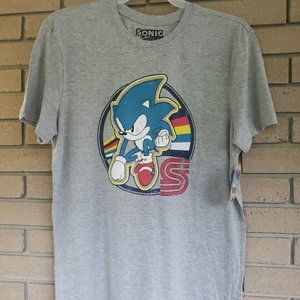 Sonic the Hedge Hog Grey T-Shirt Size: Large